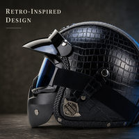 Casque de moto vintage tendance en ABS, homologué DOT, modulaire, rétro, ouvert, taille XL, pour les vendeurs FBA, livraison directe