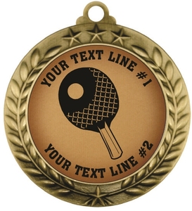 Trofeo y medallas deportivas de tenis de mesa, fabricante personalizado, en blanco - Product Image 5