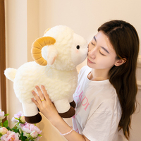 Peluche réaliste de chèvre très populaire, jouet doux en forme de mouton, adorable animal en peluche pour la décoration intérieure, machine à griffes, cadeau d'anniversaire