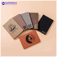 Carnet rechargeable A5 en cuir PU traité au laser, design personnalisé, pages vierges, couverture réutilisable pour gravure laser, cadeaux DIY