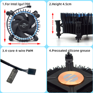 Ventilador de Refrigeración M23901-001 S-RM1 para Radiador de 12.ª Generación I5 I7 I9 con Núcleo de Cobre para Socket LGA 1700 - Product Image 6