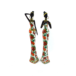 Commercio all'ingrosso OEM Figurine Donna Africana Della Signora Figura Custom Design In Resina Nera Della Signora Figurine Per La Decorazione Domestica - Product Image 2
