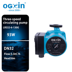 Pompe de circulation d'eau chaude silencieuse OGGIN 32-6-130G, hauteur de refoulement 6m, <span class=keywords><strong>circulateur</strong></span> automatique pour chauffage par le sol et solaire, 1,25 pouce DN32 130mm - Product Image 1