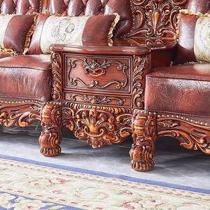 Stile europeo High-End di lusso di grandi dimensioni stile americano completamente arredato casa mobili in vera pelle solido divano <span class=keywords><strong>soggiorno</strong></span> - Product Image 3