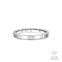 Bagues rondes en moissanite, argent sterling 925, bague simple et tendance pour femme, bijoux de mariage