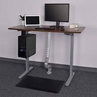 AMP Connect - Barre de gestion de câbles de bureau réglable en aluminium, forme carrée, solide, hauteur des rails latéraux 10/12/15 mm, capacité de charge personnalisée
