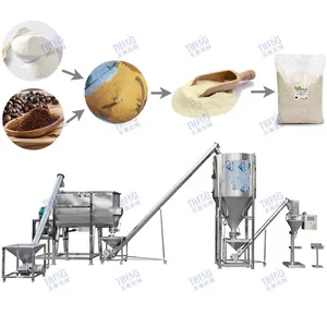 Linha de produção completa de leite em pó multifuncional para mistura e embalagem