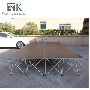 เวทีพับได้แบบพกพา RK สีดำ ทำจากอลูมิเนียมอัลลอยด์ สำหรับงานกลางแจ้ง งานแต่งงาน - Product Image 3