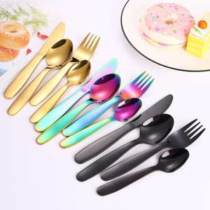 Wholesale Safe High Quality Stainless Steel 304 <strong>Children</strong> Kids <strong>Cutlery</strong> Set Knife Gold Spoon Fork Flatware High Mirror Giveaways - Product Image 3