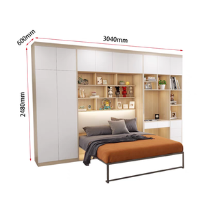<span class=keywords><strong>Lit</strong></span> escamotable avec armoire <span class=keywords><strong>dressing</strong></span> bureau table d'ordinateur - Product Image 5