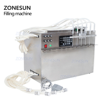ZONESUN 6 têtes bec pochette boisson sac liquide Machine de remplissage commande numérique Compact précis numérique Machine de remplissage
