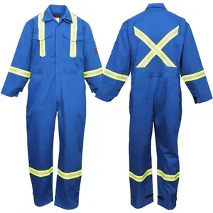 Antistatic FR कार्यकर्ता पहनने Coverall काम वर्दी कपास पॉलिएस्टर सुरक्षा वस्त्र