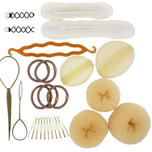 Hair Styling <b>Tools</b> Set 12 Piece Hair Bun Maker <b>Clips</b> Braiding Accessories Plastic Hairdressing Kit For Women - Product Image 1