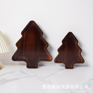 Wooden Christmas Tree <b>Tray</b> 1210 Creative Serving Plate For Party Snacks Fruit Cheese - Product Image 4