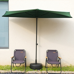 Forme <span class=keywords><strong>demi</strong></span>-ronde <span class=keywords><strong>balcon</strong></span> mur parapluie pare-soleil patio parapluie <span class=keywords><strong>parasol</strong></span> jardin cadre durable parapluie extérieur - Product Image 2