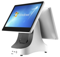 Système de caisse tactile Wins10 POS RS605-4 Intel I3 avec tiroir-caisse, écran tactile 15,6 pouces 1366x768, imprimante intégrée, certifié CE FCC