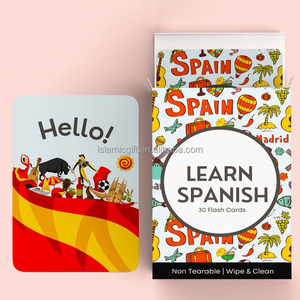 Enfants Pocket Value Pack éducatif <span class=keywords><strong>anglais</strong></span> et espagnol <span class=keywords><strong>vocabulaire</strong></span> bilingue Flashcards cartes flash personnalisées et boîte - Product Image 2