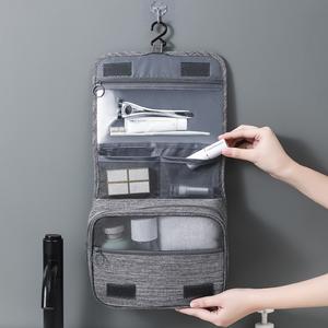 Factory Design Travel Portable Letter <b>Cosmetic</b> <b>Bag</b> Zipper Waterproof Hook Eco-Friendly <b>Large</b> Capacity Oxford Soft Handle - Product Image 1