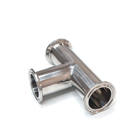 Raccord en T égal forgé Wensen à installation rapide en acier inoxydable sanitaire poli SS304/316L à trois voies avec raccord Tri-Clamp