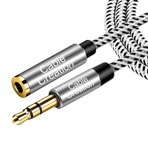 4 Pole 3.5mm Jack Male To Female Stereo AUX Audio Video Extendor Cord Headphone aux extension cable