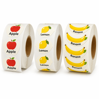 Op maat gemaakte fruitverpakkingslabels rol waterdicht sterke kleefkracht kiss-cut vinyl rond zelfklevend voor appelproducten stickers