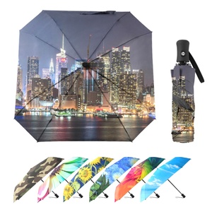 Stylish Straight Foldable <b>Umbrella</b>-Customizable Multi-Color Logo & Lightweight Frame Business Gifts <b>Windproof</b> Fully-Automatic - Product Image 2