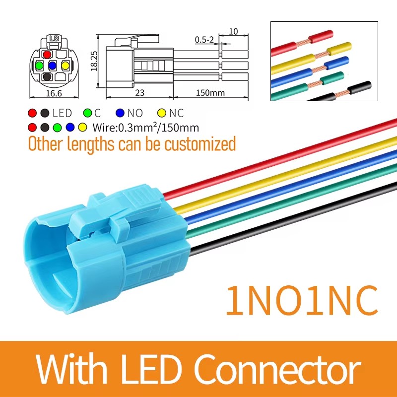With LED connector