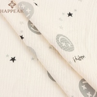 HAPPEAK haute qualité souriant impression mousseline coton tissu Double gaze coton imprimé tissu pour bébé porter