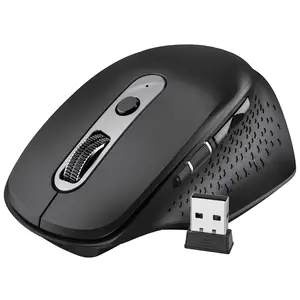 Mouse per computer wireless ricaricabile con clic silenzioso portatile di vendita caldo