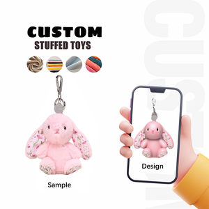 Chất lượng cao nhà máy tùy biến logo nhỏ mềm màu tím xám dễ thương thỏ sang trọng quyến rũ cho món quà - Product Image 3