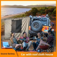 Tente de protection latérale pour voiture en tissu Oxford et alliage d'aluminium, professionnelle, pour le camping hors route, pare-soleil, imperméable et anti-UV