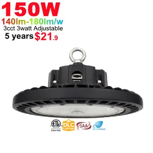 Tamaño compacto seleccionable Ufo 3 colores 3 vatios UFO LED Highbay Light 200W 150W 100W accesorios LED al por mayor ETL DLC aprobación EMC