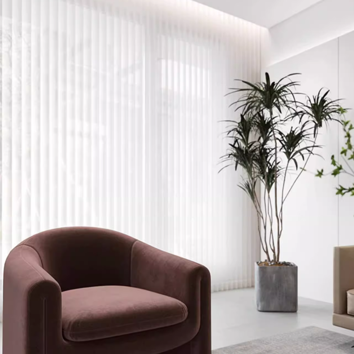 Hanas Dream Like Electric Motorized Blackout Curtains Vertical Sheer Blinds In Black Built-In Installation · image 6