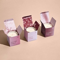 Boîte-cadeau de bougie de cire de soja de luxe élégant emballage en papier rigide de 2mm pour anniversaire noël saint valentin