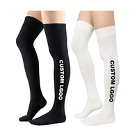 RJ-I-1020 Chaussettes cuissardes noires personnalisées