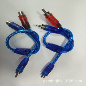 Rca Audio Cable 1 To 2 Signal Adapter Male Female Connector For <b>Car</b> <b>Amplifier</b> Audio System BlueMing 12v Wiring - Product Image 3