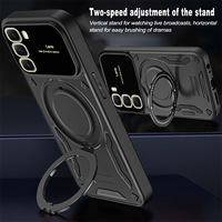 Étui de téléphone Africa Transsion pour Tecno Spark 20 10 Pro 20C 10C Pop 8 7Pro, coque magnétique en TPU+PC avec béquille métallique réglable