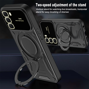 Étui de téléphone Africa Transsion pour Tecno Spark 20 10 Pro 20C 10C Pop 8 7Pro, coque magnétique en TPU+PC avec béquille métallique réglable - Product Image 6