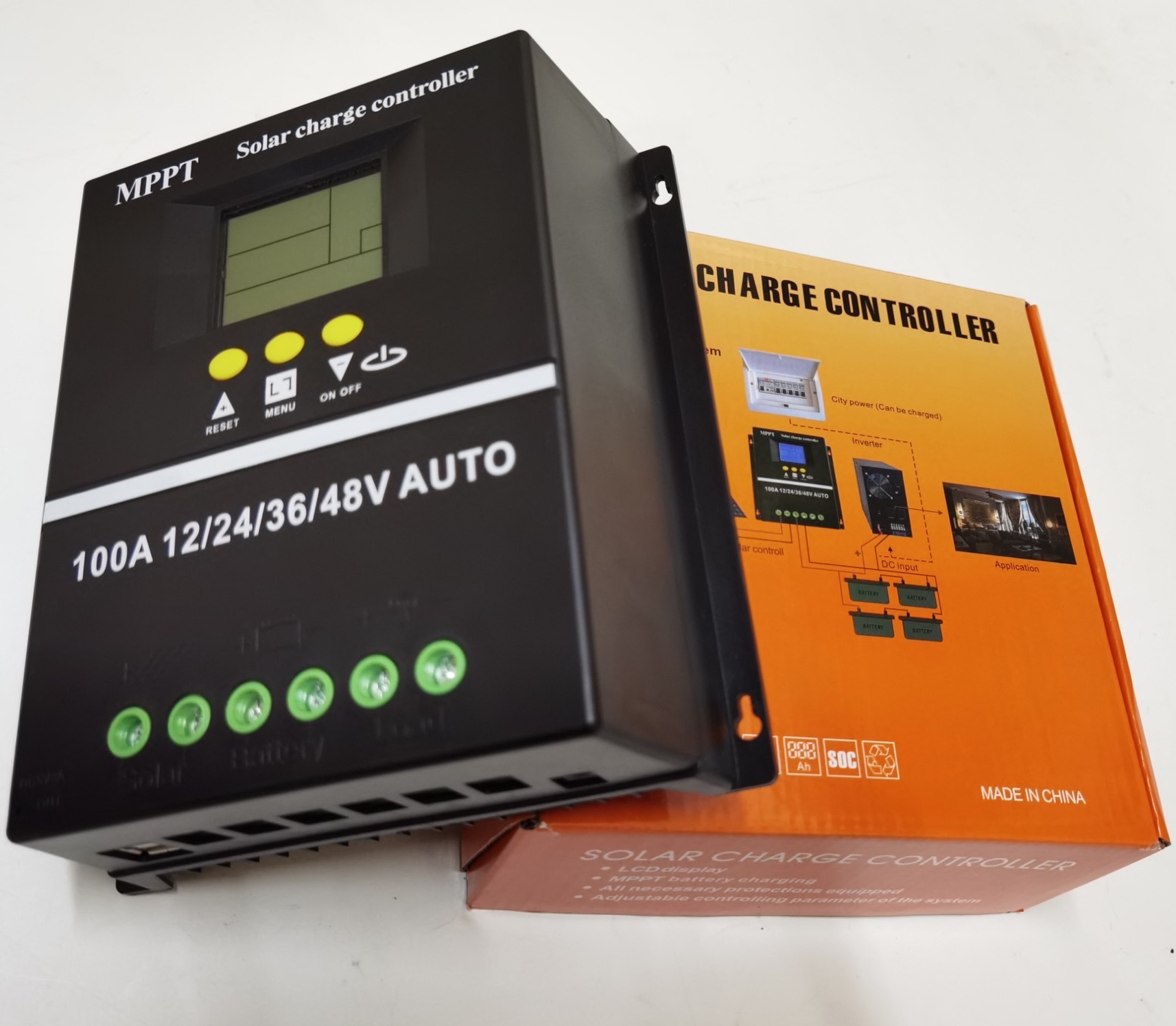 100A MPPT Solar-Batterieladeregler – 12/24/36/48V, LCD-Display, Für Blei-Säure & Lithium, Überladeschutz, Wasserdicht
