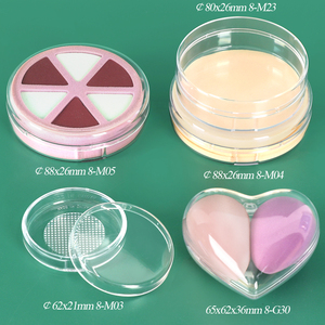 SUNSHING Clear Round Plastic <b>Box</b> Powder Puff Container Portable <b>Makeup</b> Puff Case Holder Travel Acrylic <b>Makeup</b> Puff <b>Storage</b> <b>Box</b> - Product Image 1