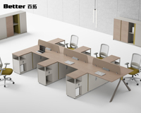 Bureau de travail ergonomique en bois convertible avec cloison pour poste informatique, mobilier contemporain