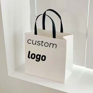 Sacs cadeaux en papier marbré de luxe en gros, avec logo personnalisé imprimé, en matériau kraft premium avec poignée en kraft - Product Image 2