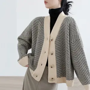 ZHUNA yeni varış moda örgü hırka ceket pamuk kadın kazak örme hırka kadınlar için