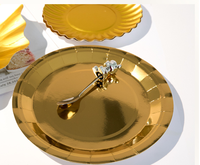 Assiettes et bols en papier jetables de luxe écologiques avec logo personnalisé, en carton épais, pour hôtels et fêtes