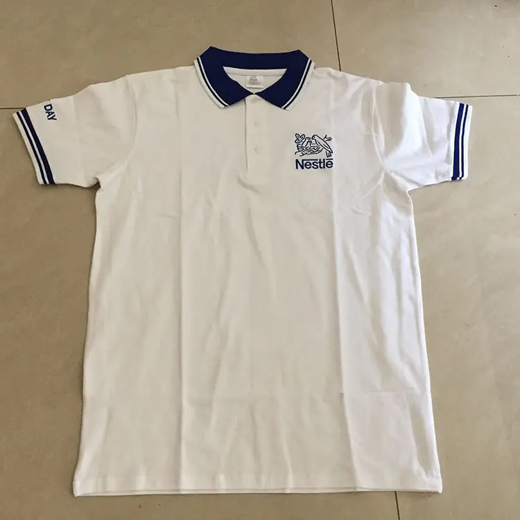 Promotionele Reclame Hoge Kwaliteit Custom Mannen Polo Shirt Met Borduurwerk Logo