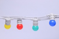 Ampoules LED colorées d'extérieur étanches E27 B22, lampe guirlande LED 1W en plastique G45, boule mondiale