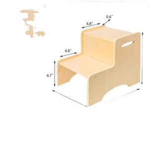 Solid <b>Wood</b> Step <b>Stool</b> 6.8x6.7x6.8 Inch Durable Home <b>Stool</b> For Children And Adults Minimalist Design - Product Image 1
