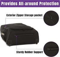 Sac de voyage pour poussette BSCI Custom Easy Airplane Vista V2 en polyester imperméable, tendance, avec fermeture éclair et roues apparentes