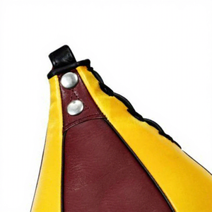 Sac de frappe lourd en PU jaune et bordeaux, durable, universel, réglable en hauteur, portable, pour entraînement de boxe - Product Image 2