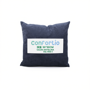 เบาะรองนั่งและหมอนอิงกำมะหยี่สีน้ำเงินเข้ม 50*50 ซม. รุ่น Ice Point Velvet Cojin Antelina - Product Image 1